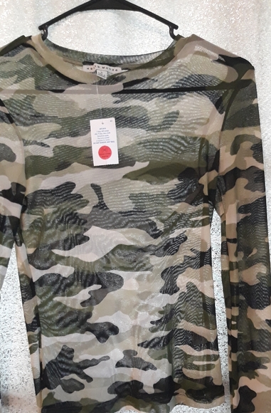 Camo sheer shirt - Picture 1 of 1